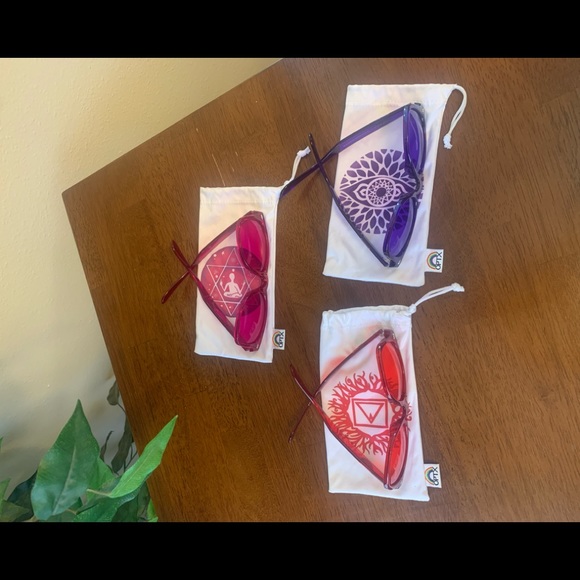 Rainbow OPTX Translucent style glasses. 
3 pairs total, $30 EA or all 3 for $80 - Picture 3 of 5